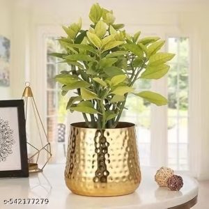Gold  Metal Planter Pot