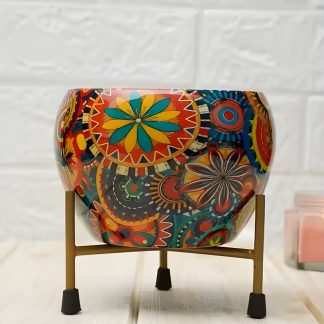 Enamel printed Pot