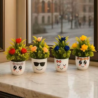 Mini Rose With Flower Pots