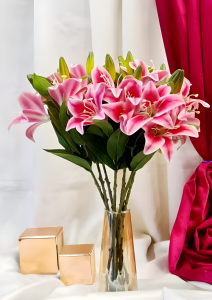 3 Head Lily Artificial Flowers Sticks