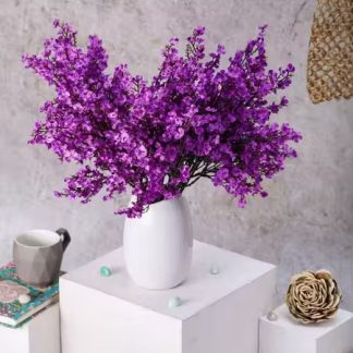 Artificial Babys Breath Gypsophila Purple Flower 1 Bunch