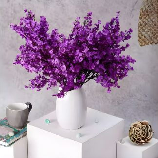 Artificial Babys Breath Gypsophila Purple Flower 1 Bunch