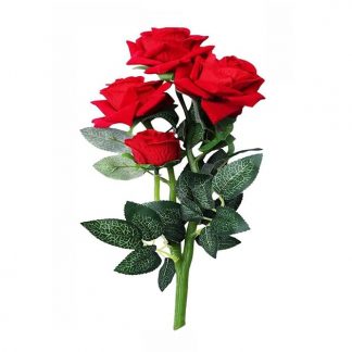 Artificial Red Rose Flower Bunch