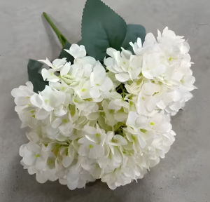 5 Heads White Hydrangea Bunch Artificial Flowers