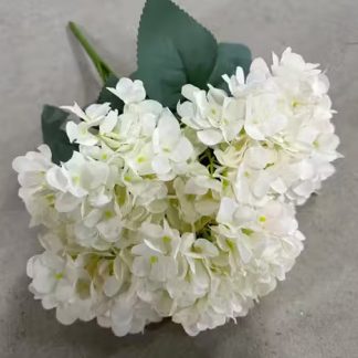 5 Heads White Hydrangea Bunch Artificial Flowers