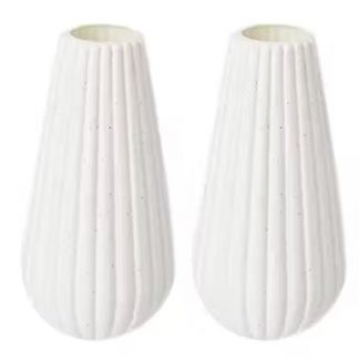 Pack of 2 Unbreakable Plastic Flower Vases