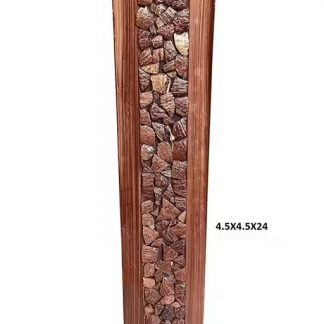 Handmade Beautiful Coconut Shell Chips Wooden Vase (24 inch, Brown)