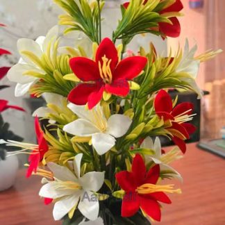 Plastic Artificial Wild Lily Flowers Plants
