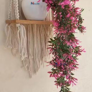 Artificial Pink/Green Hanging Plant with Pot