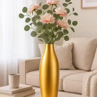 Tall Metal Decorative Vase (46 cm)