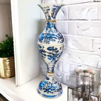 Elegant Metal Vase 24 Inches Height Long