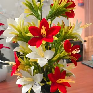 Plastic Artificial Wild Lily Flowers Plants